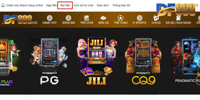 Quy trình rút tiền df999